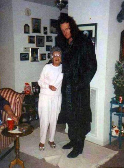Betty Catherine Truby with her son The Undertaker.